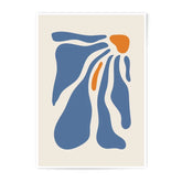 Abstract Photographic Print, Modern Wall Art, Blue and Orange Home Decor, Minimalist Art Print, Contemporary Design - Tawshia